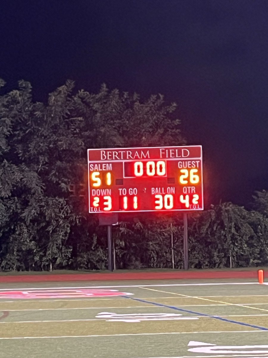 SalemHSFootball's tweet photo. Witches Win!!! Salem starts 1-0 with a 51-26 victory over Arlington! #BeElite #ArlingtonBeat #GoWitch https://t.co/J3HWgiW2Al