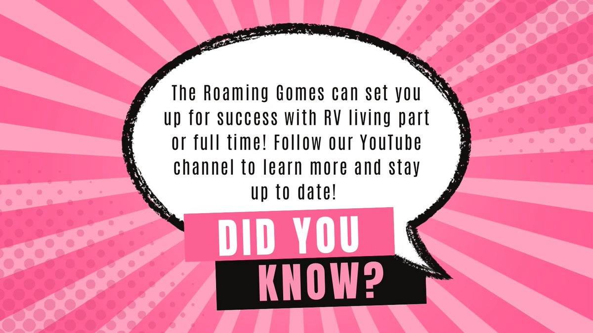 We want you to succeed! Link in bio for all of our platforms!
#theroaminggomes #knowbeforeyougo #rvtravel #rvlife #rvlivingfulltime #adventuretime #youcantoo #growwithus #travelnurse #fulltimetravel #nature #nurselife #wedidit #4yearsandcounting #learnwithus