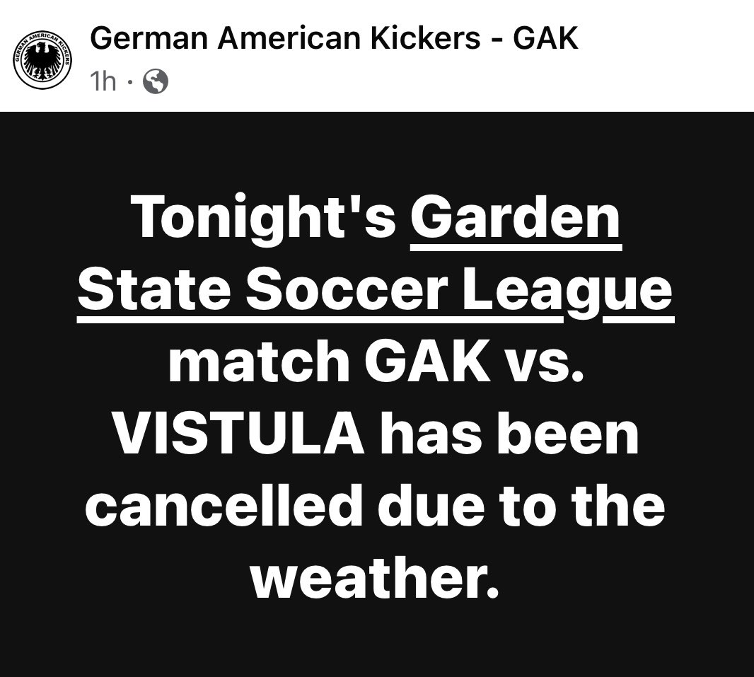 Update on the GSSL Opening Match Tonight!

<a href="/IronboundAlumni/">Ironbound SCP</a> vs SEFT FC will now be the official GSSL 23/24 Match Opener

🗓️ 9/8 Friday (Tonight)
⏰ 9:15PM
🏟️ Eddie Moraes Stadium, Newark, NJ

Men’s Premier Division 

#GardenStateSoccer
#FridayNightGSSL