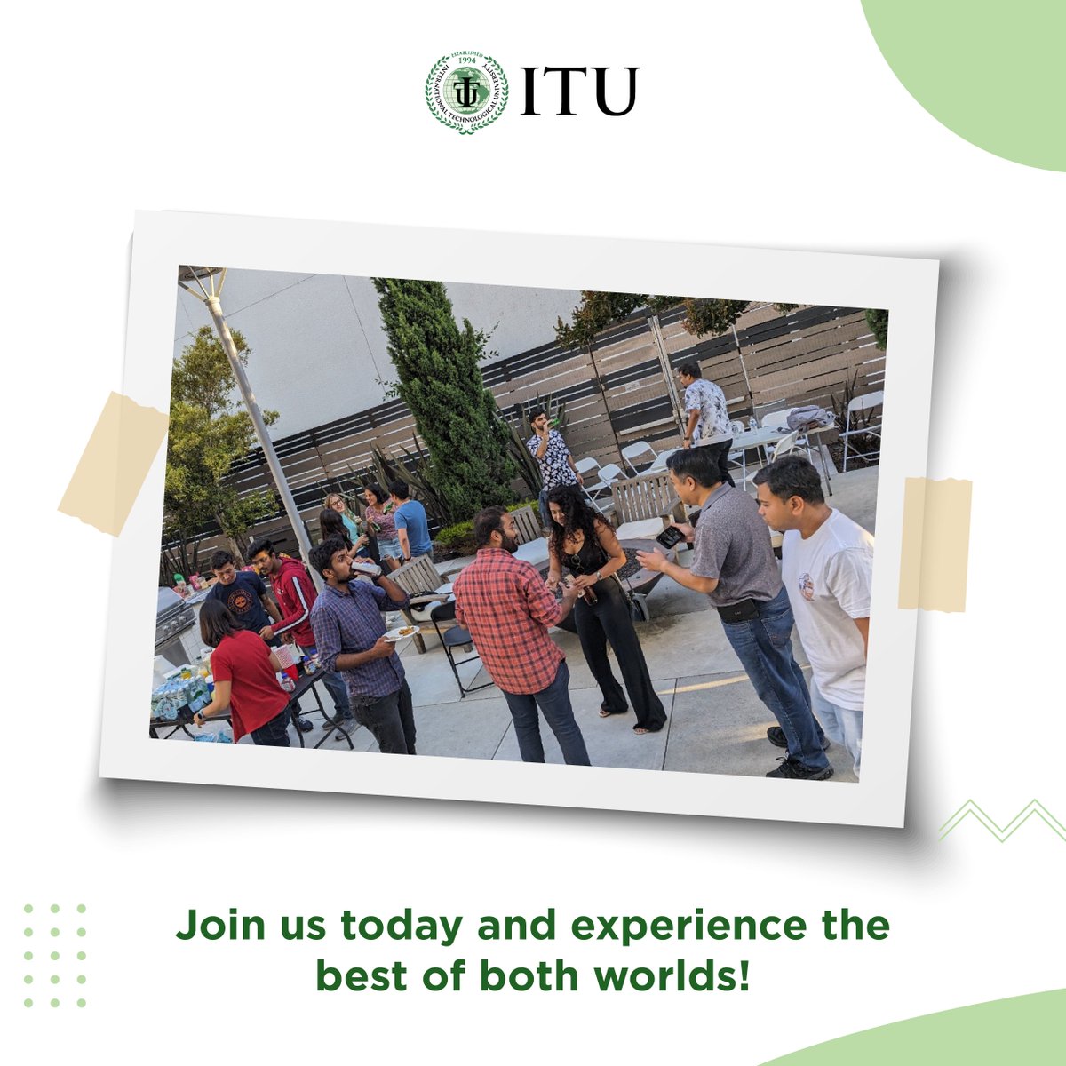 ITU_Tweets's tweet image. Experience the ultimate campus life at ITU!  Dive deep into the world of technology with events like ITU Presents, and make lifelong connections at our get-together parties. Learn more about ITU: discover.itu.edu  #ITUSV #ITULife #techandfun #studentlife #party #technology