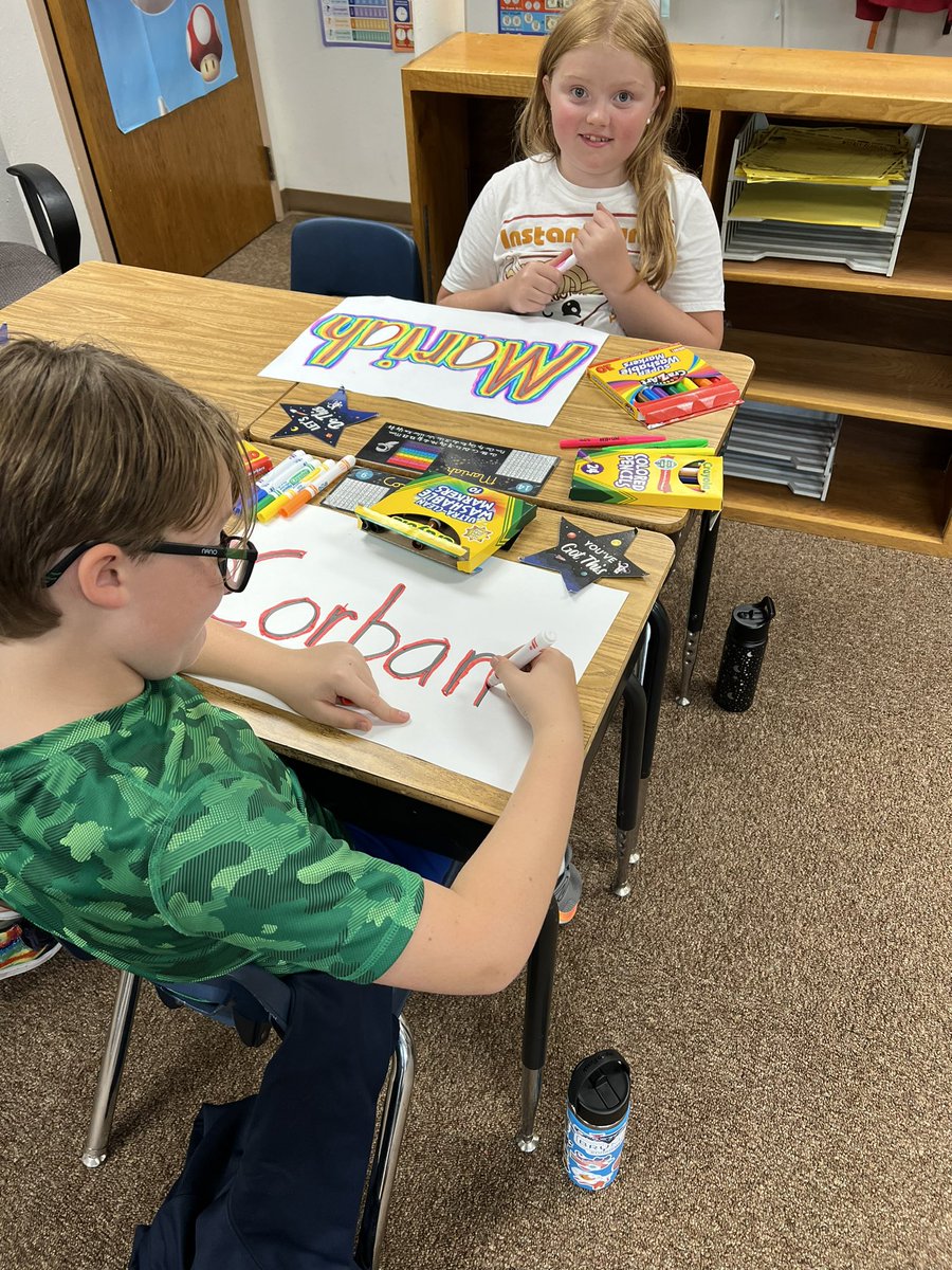 MrEs34Class2021's tweet photo. It was a great end to our second week of school! We started a cool art project that our scholars loved working on. Finish product picture coming soon! #scholarpower #learningvikings #artisfun🎨 https://t.co/QKi4uaQKXw