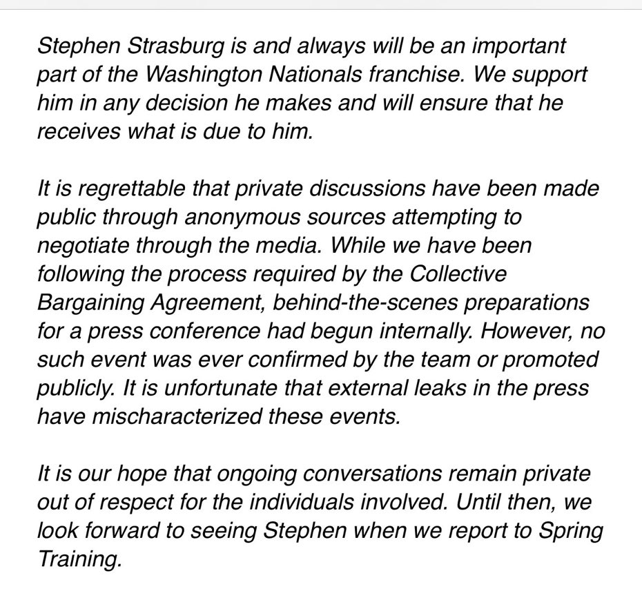 Re: [情報] Stephen Strasburg 退休記者會取消