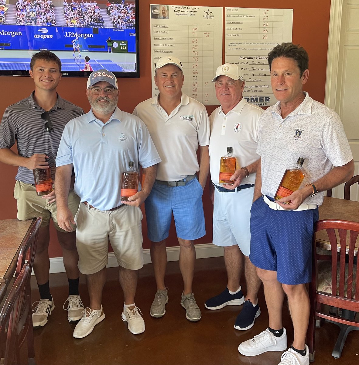 JamesComer's tweet photo. Great day in Livingston County at Drakes Creek Golf Course. Thanks to everyone who came out to support #TeamComer. #KY1 https://t.co/7Rqx3iQ53U