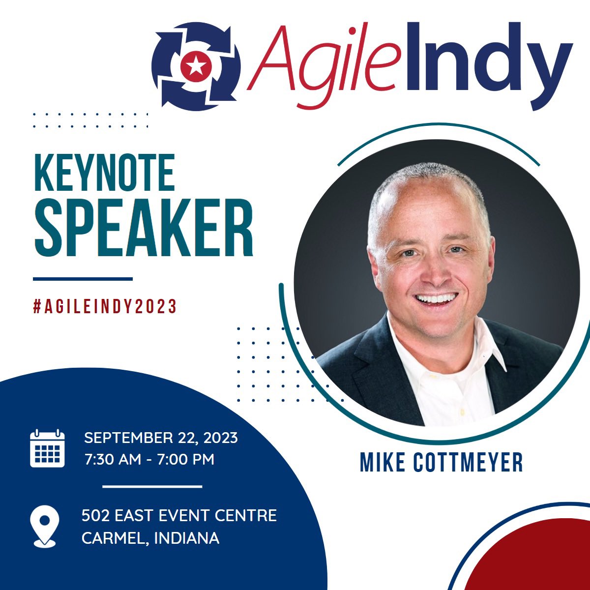 jenniferbenak's tweet image. 📣 Don’t miss @mcottmeyer as one of our amazing Keynote Speakers for the 2023 AgileIndy Conference! 🎉

Get tix now: lnkd.in/g64YGbzu
More details: lnkd.in/exYyu_u4

See you there!

#agileindy2023 #agileindy @leadingagile