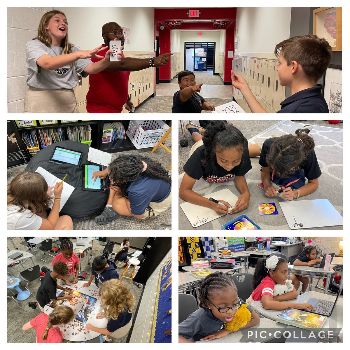 Friday math stations after our lesson on adding and subtracting decimals. Even our amazing counselor Mr. Lawrence got in on the fun!!! #woodwardway @WoodwardAcademy @dandyphillips13