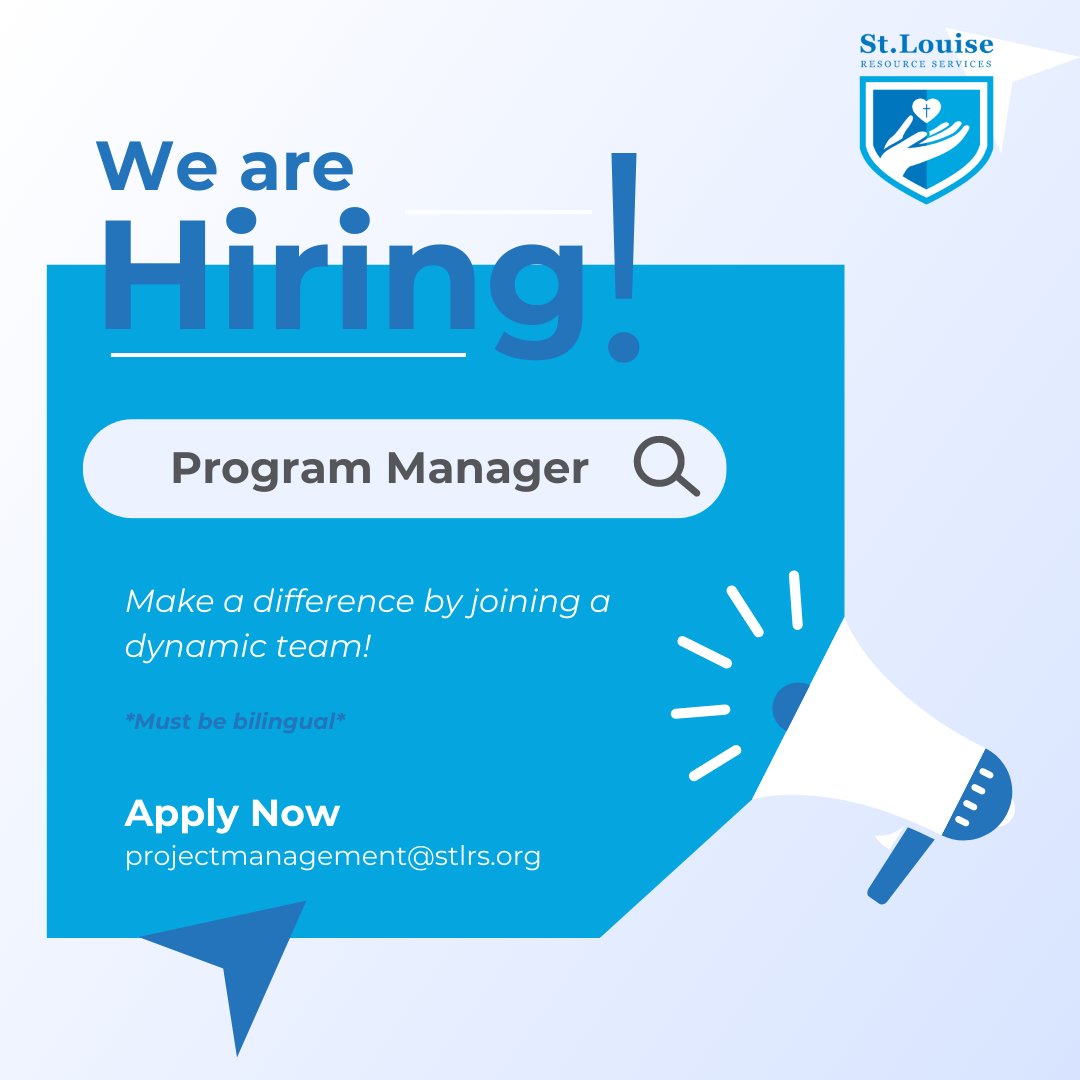 🌟 Join Our Team: Program Manager Opportunity! 🚀

Passionate about making a difference? Join our dynamic team! Apply here: linktr.ee/stlrs📲✨

For info, call 844-245-1900.  🤗

#NowHiring #ProgramManager #StLouiseResourceServices