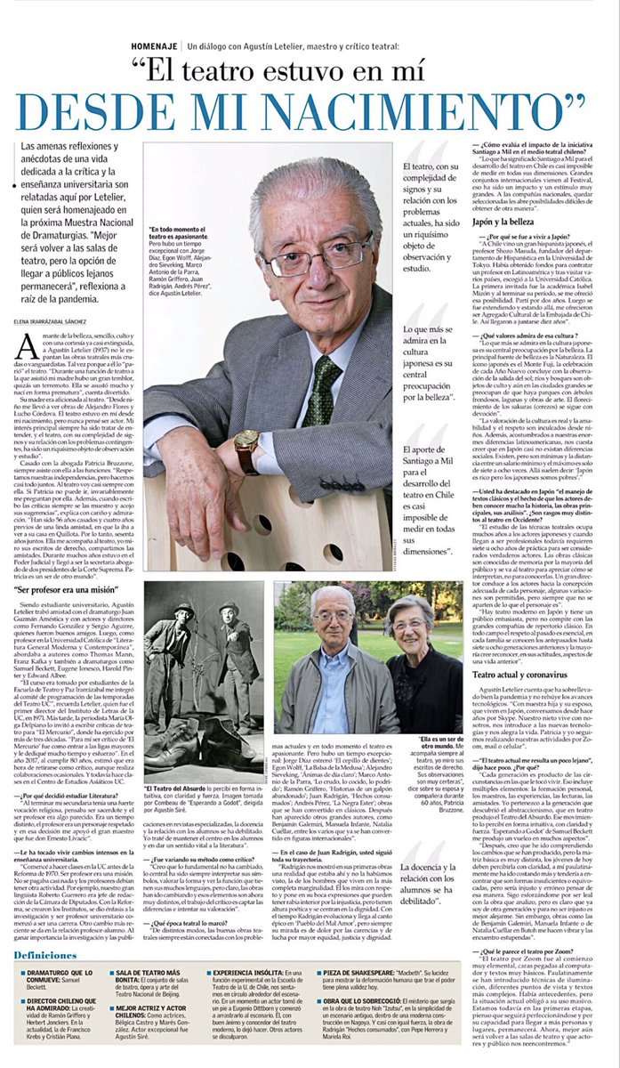 Un maestro como pocos 🙌🏼 Recordaremos y extrañaremos a don Agustín Letelier (1937-2023)