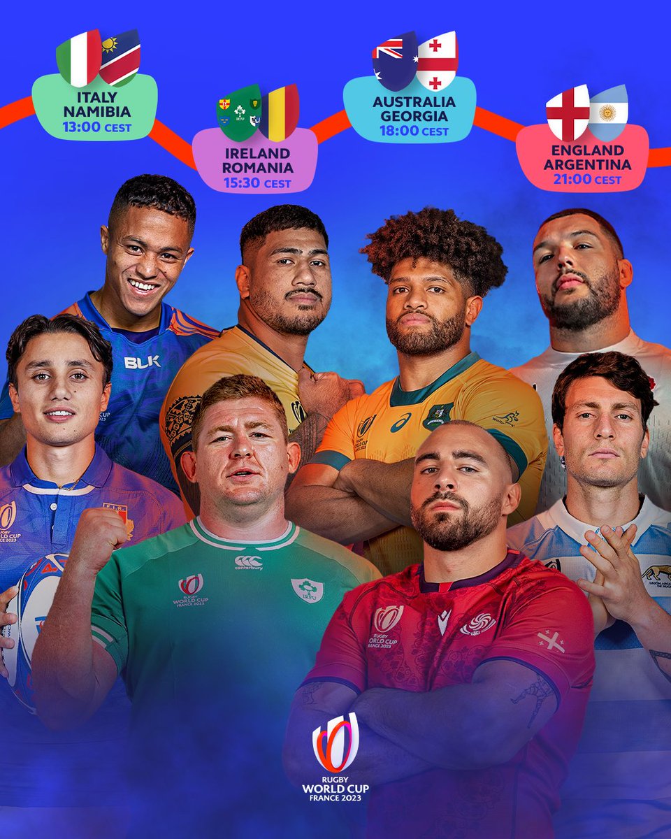 rugbyworldcup's tweet photo. An action-packed day in store at #RWC2023 π https://t.co/tSKEebVx18