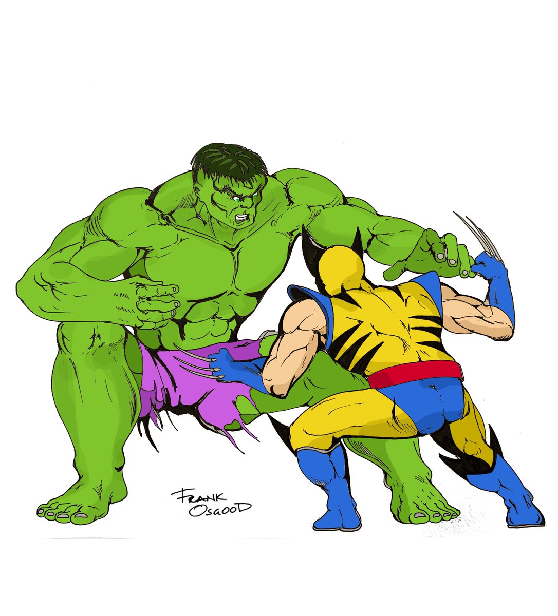 Wolvie vs Hulk #marvel #marveluniverse #wolverine #marvelfanart #marvelcomics #thehulk #incrediblehulk #comic #comics #comicart #comicartist #comicartists #frankosgoodcomix #osgoodcomix #marvelcomicsfanart #hulkfanart #wolverinefanart #xmen #xmenfanart