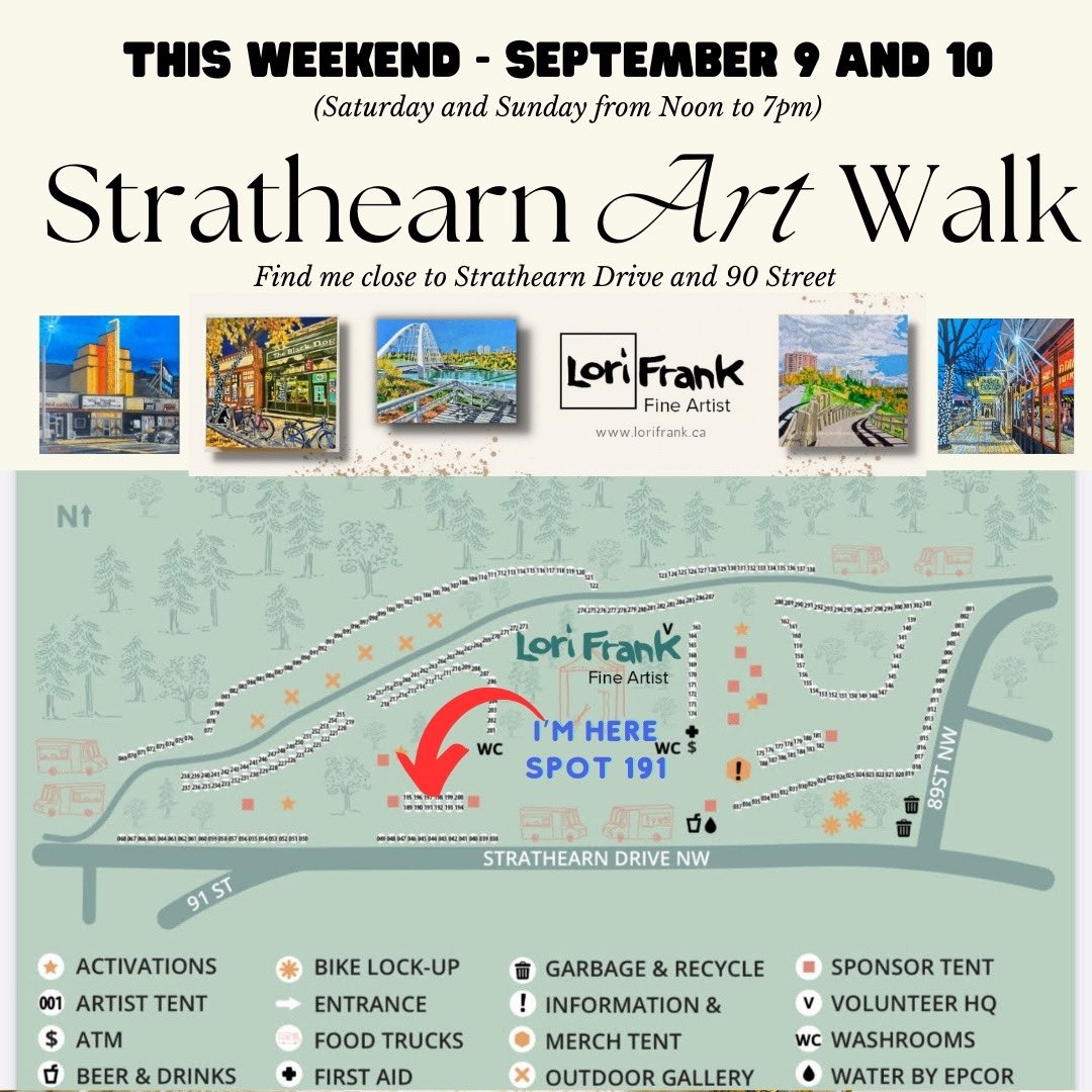 Come see me and my art this weekend! #strathearnartwalk #yegart #Edmonton