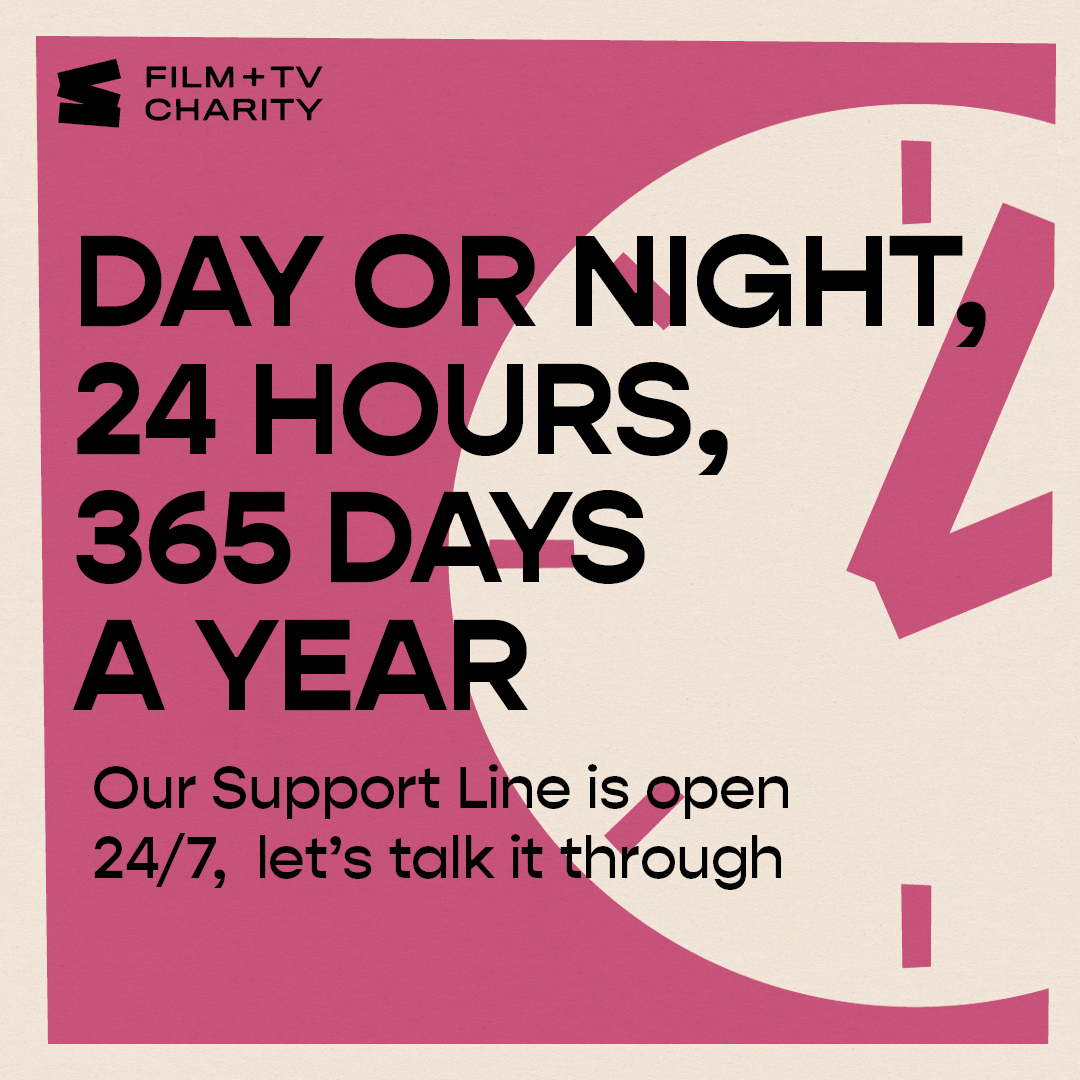 Working in film, TV, and cinema doesn't have a set schedule. 🗓️❌

That’s why the @FilmTVCharity’s Support Line is 24/7. Whether you’re working or not, you can get in touch with their trained advisors.

Call 0800 054 0000 
bit.ly/44Hc8u9
#WeAreFilmAndTV