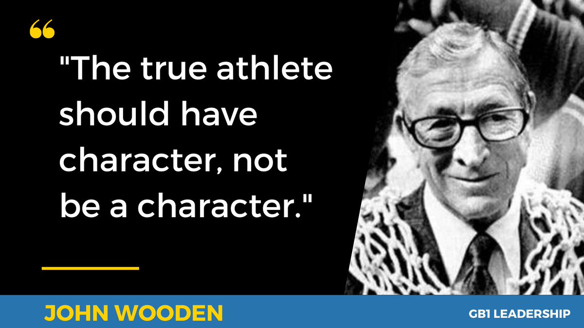 GregBerge's tweet photo. 📣John Wooden once said, "The true athlete should have character, not be a character."

Character MATTERS.

-  Do the right thing in your sport
-  Do the right thing in school
-  Do the right thing outside of your sport

Trust is Earned.

Lead Yourself First. https://t.co/6gyyNiskdE