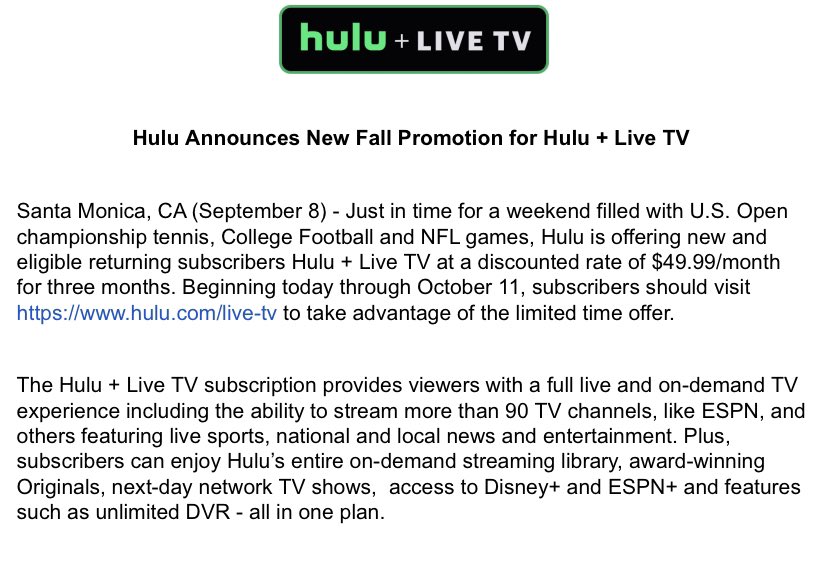 Get Hulu with live TV for a major discount during Disney's Charter