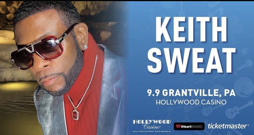 KeithSweat424's tweet photo. Grantville Pennsylvania,I’m heading to Hollywood casino this Saturday September 9th to give you some of that real R&amp;B..come out and enjoy  the sweat experience get your tickets!
See you there fans 🫶🎶 https://t.co/r0UwOAJUTA