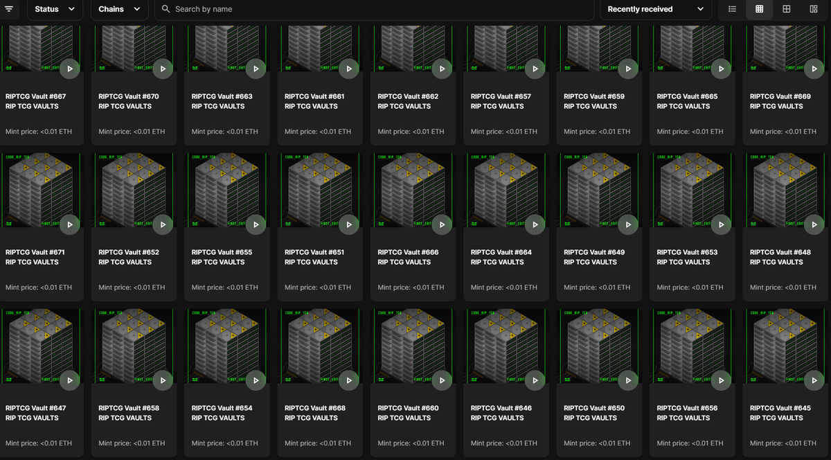 I just secured my <a href="/Deadfellaz/">Deadfellaz</a> 💀 RIP TCG Vault(s) 💀 #Deadfellaz #RIPTCGs riptcg.deadfellaz.io 
STOCKED UP!