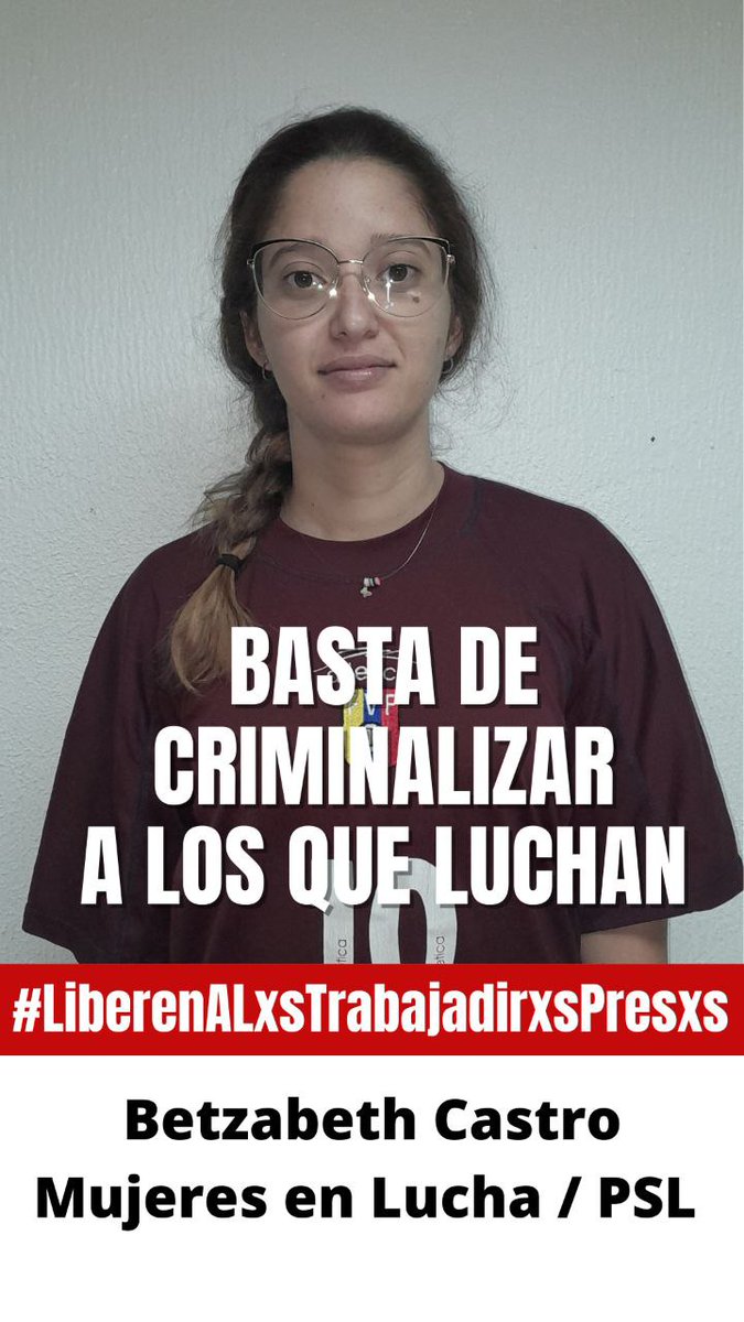 La protesta no es delito, es más bien un derecho.

#LiberenALxsTrabajadorxsPresxs