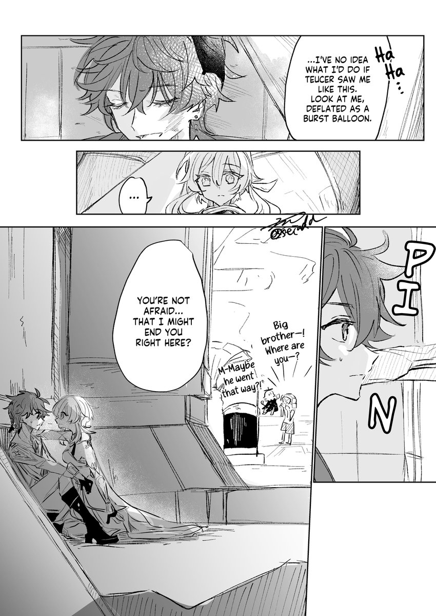 luIunna's tweet photo. Here's the English translation of Sei-san's (@seiadd) new chilumi comic! Seeing this cute what-if scenario really made me want to replay his story quest hehe 💕
Please be sure to send thanks to the artist! 🫶
#chilumi #タル蛍 https://t.co/ESHiVXVYOy