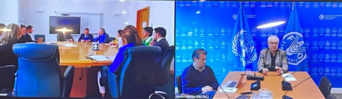 Junto al economista jefe de la <a href="/FAO/">Food and Agriculture Organization</a> <a href="/MaximoTorero/">Maximo Torero</a>, nos reunimos presencial y virtualmente con los Embajadores centroaméricanos para analizar las acciones referidas al #CorredorSeco, el avance de la cooperación con el #SICA y la preparación del #WorldFoodForum en Roma.