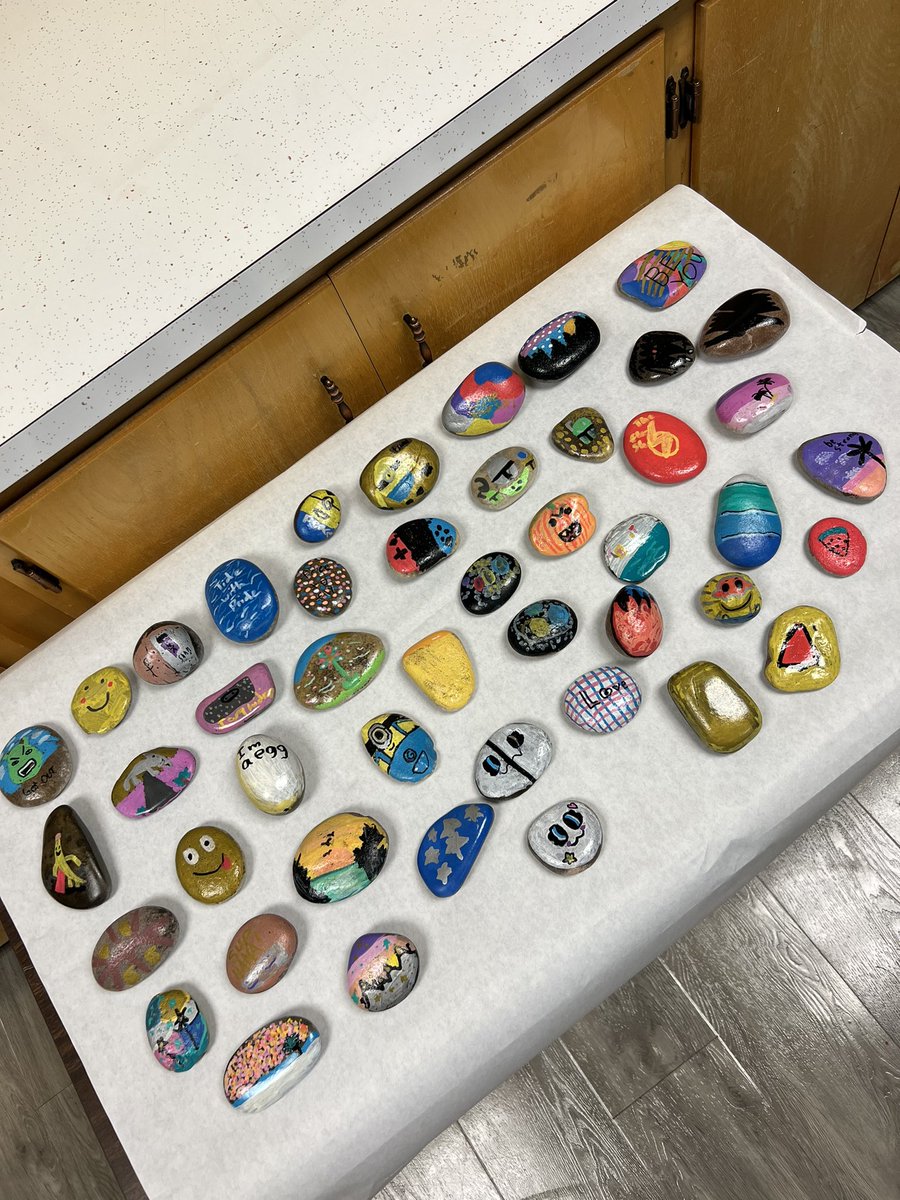 In a world where you can be anything, Be Kind! 
Kindness rocks my 4th graders painted to hide on our playground next week.