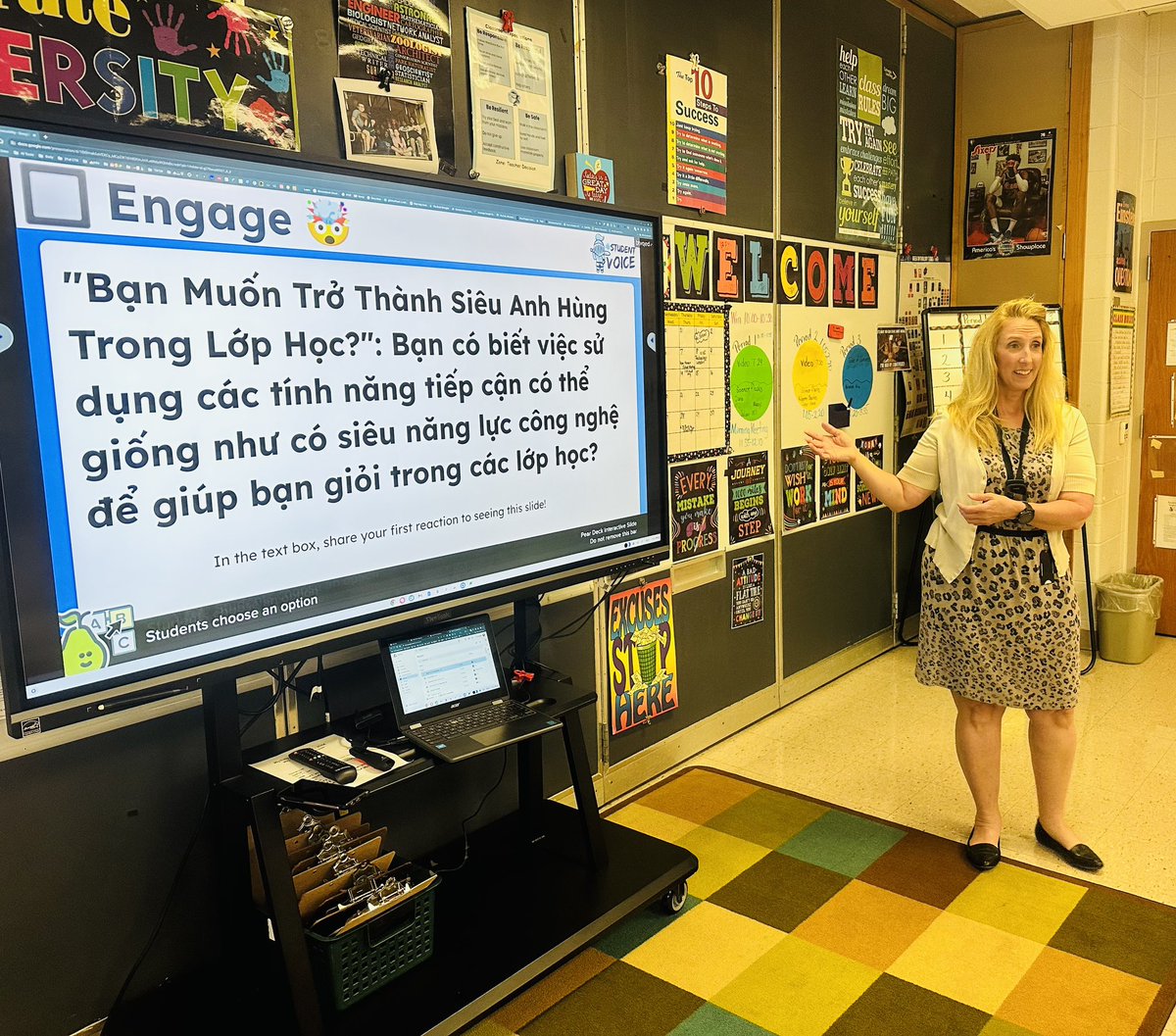 6thGradeSquad's tweet image. Ss kicked of the day with @wendystoverNPSD & @mikebotti 
learning Chromebook features that make learning more accessible with @PearDeck. One Ss easily read the message. 😎🌎💻@OakPark_NPSD @jmeljohnson @DeNpsd 
#ImmersiveReader
#languagetools
#speechdictation 
#coolsharks