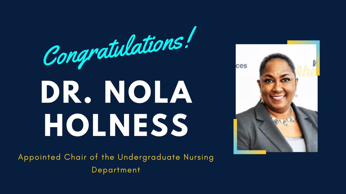 Congratulations Dr. Nola Holness who has been appointed Chair of our Undergraduate Nursing program!! 

#FIU #FIUNursing #PantheRNurse