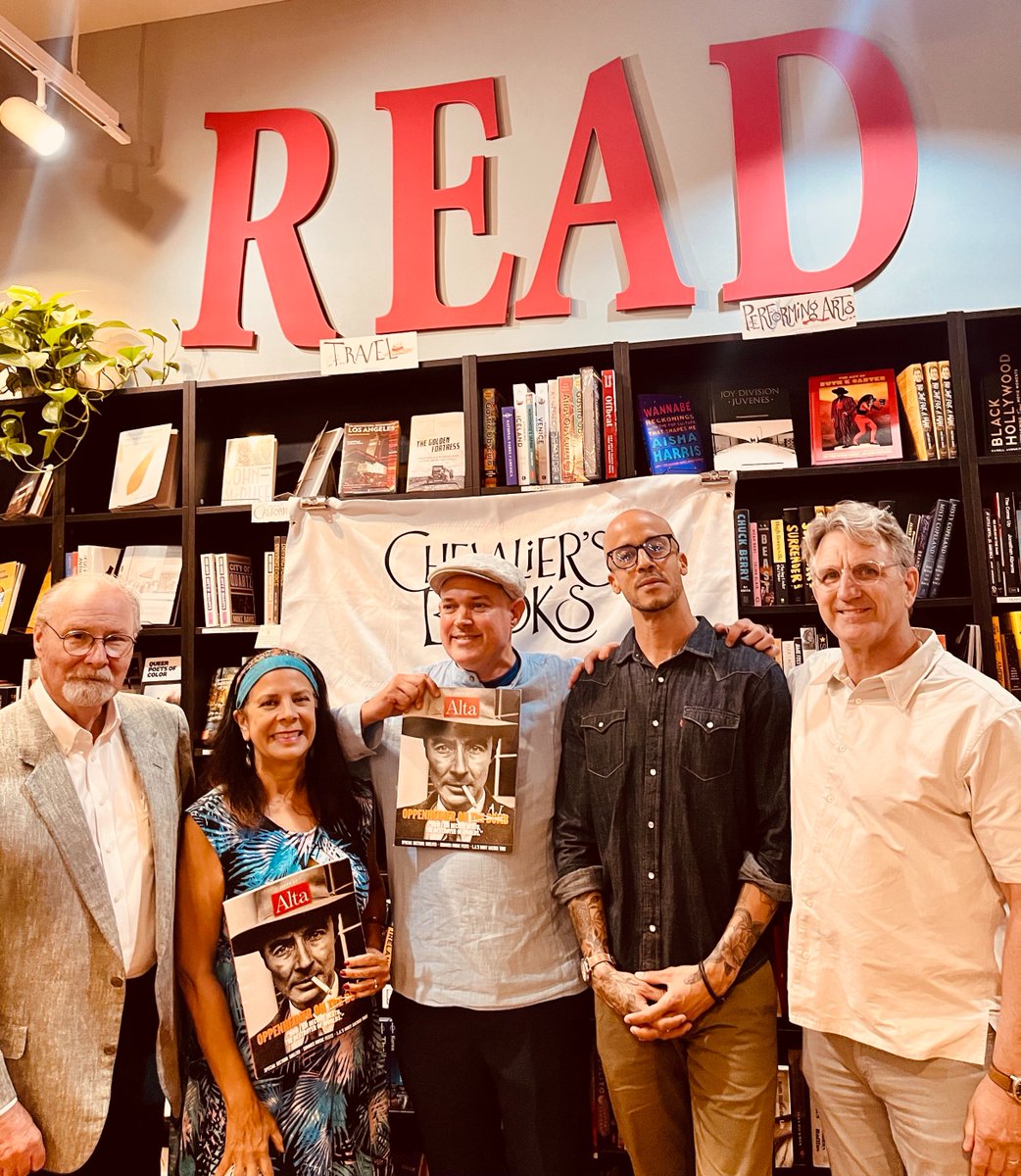 Big thanks to @ChevaliersBooks for welcoming us last night to celebrate @AltaJournal Issue 24! A truly wonderful turnout for AMAZING readings by @DJWaldie @LaDeziree @SantiHolley @MikethePoeTLA