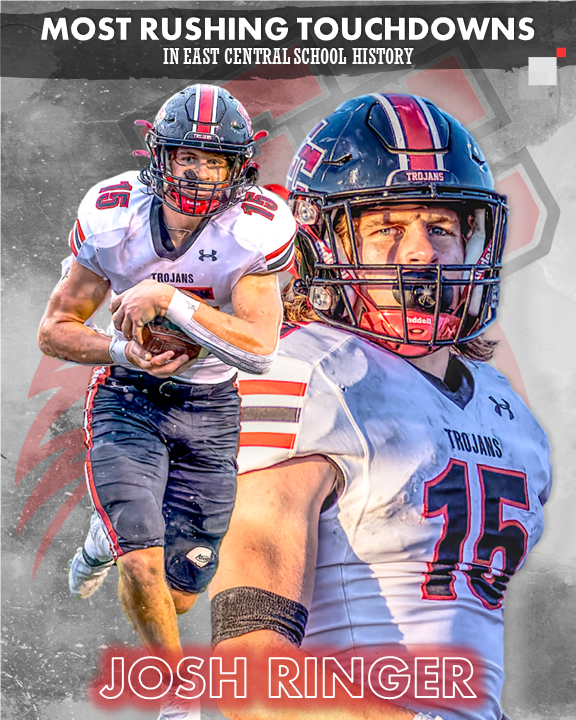 East Central has a new rushing TD leader ... Josh Ringer has scored his ...