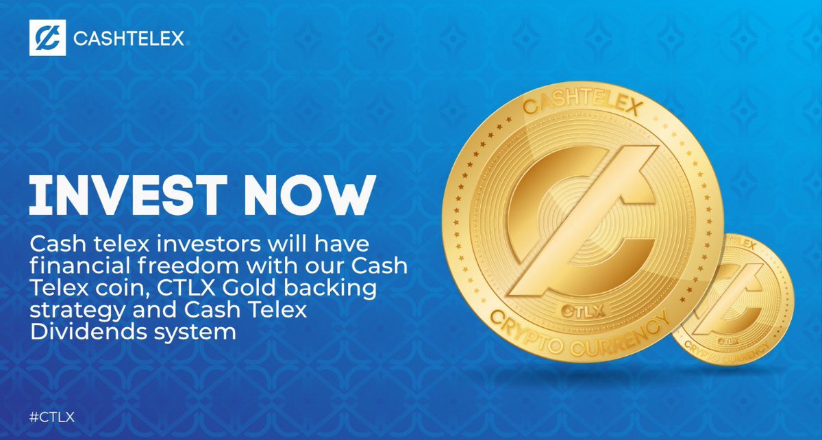 Cash_Telex's tweet photo. 📶Investment is a life skill, and global investment is the way forward. 

🌐 Investing with #CashTelex, you are a global investor partnering with Africa's first assets-backed blockchain ecosystem.

Welcome to Cash Telex Community, Welcome Home
#CTLX #crypto #cryptocurrency https://t.co/BtjcRAijy2