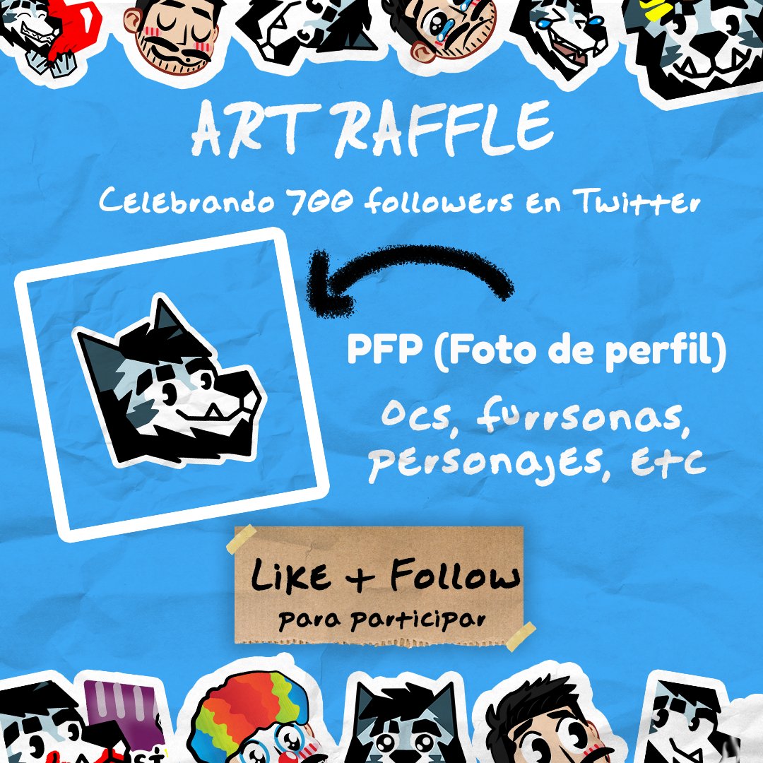 Muchas gracias por todo su apoyo, por llegar a 700 followers estare haciendo una #artraffle

🐺Premio: Una foto de perfil de tu personaje en mi estilo

Para participar:
🐺 Darle Like y RT a este Tweet
🐺 Seguirme en Twitter
🐺 (Opcional) Comenta tu personaje

Limite: 18 Sep
