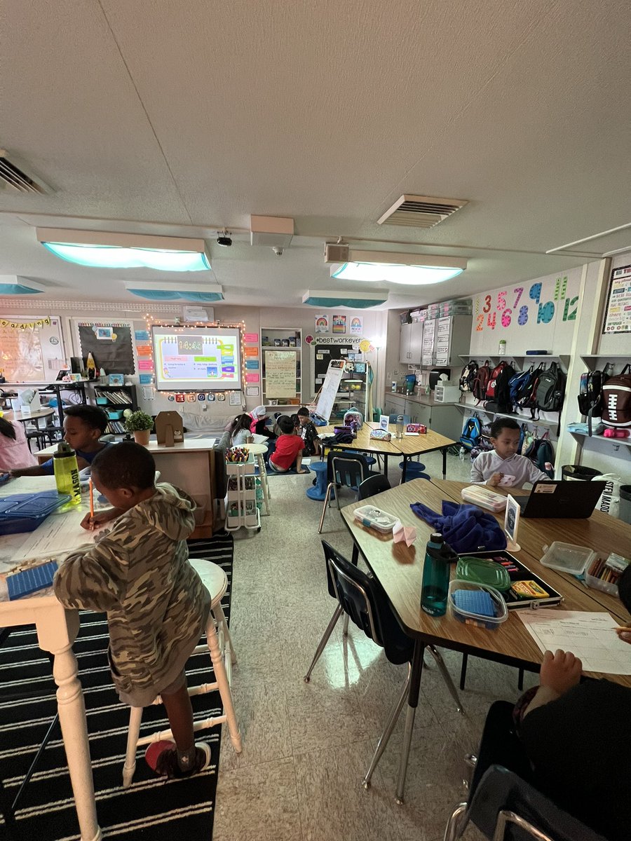 Math workshop is running pretty smoothly!- guided math, must dos, can dos- ST Math and partner games.  Love the buzz in the room during math. 💗 <a href="/ForestdaleES/">Forestdale ES</a> <a href="/MathematicsFcps/">FCPSMathematics</a> #ForestdaleStrong