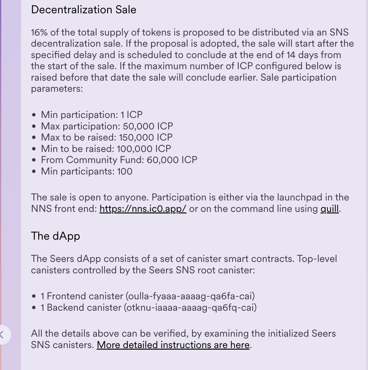 Help vote NO on this SNS proposal:

nns.ic0.app/proposal/?u=qo…

This is how a project can corrupt SNS and get the CF out:

Asking for 100K, and from CF minimum of 60K (60%) so the project only needs 40K (which is easy because they raised $ICP from a funded app as well, and can