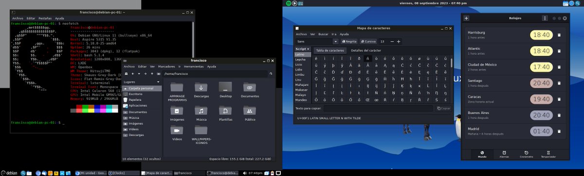 veracoecheax's tweet photo. Saludos a toda la gran comunidad GNU/Linux en de los #ViernesDeEscritorio Venezuela 7:45 PM todavía a tiempo, esta vez no llegue un día después un gran abrazo a todos! #Debian 11 #LXDE
#EscritorioGNULinux #ComunidadLinux #ComunidadGNULinux #CodigoAbierto #SoftwareLibre https://t.co/MxNUEACEAC