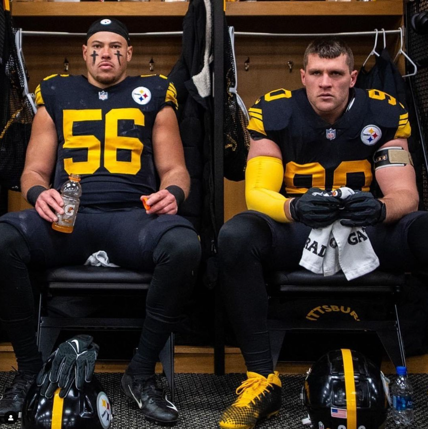 Steelersdepot's tweet photo. How many total sacks in 2023 for these two? #Steelers #NFL https://t.co/LgWSpl54rK
