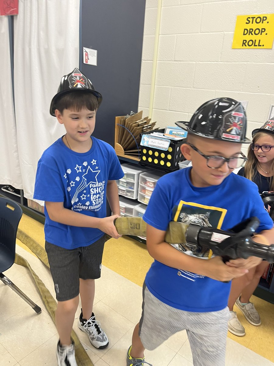 Firefighter place value review was a huge success! After they were done they got to try on the gear