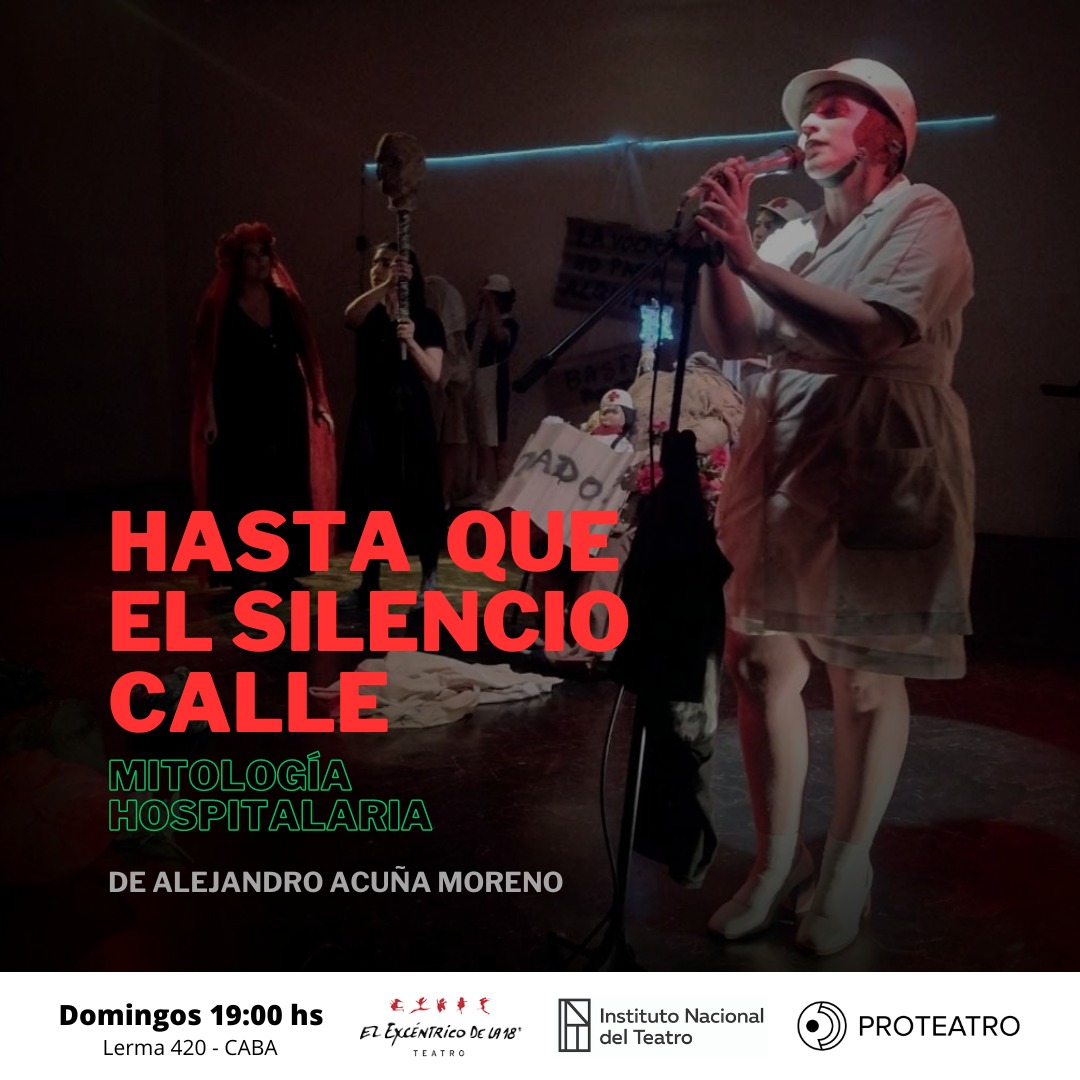 aleacunamoreno's tweet photo. HASTA QUE EL SILENCIO CALLE

Una mitología hospitalaria sobre el lenguaje, la muerte y las instituciones. 

DOMINGOS 19HS en @Excentrico18 

Entradas por https://t.co/xEcDJXKOiS https://t.co/EnoCAbdHAM