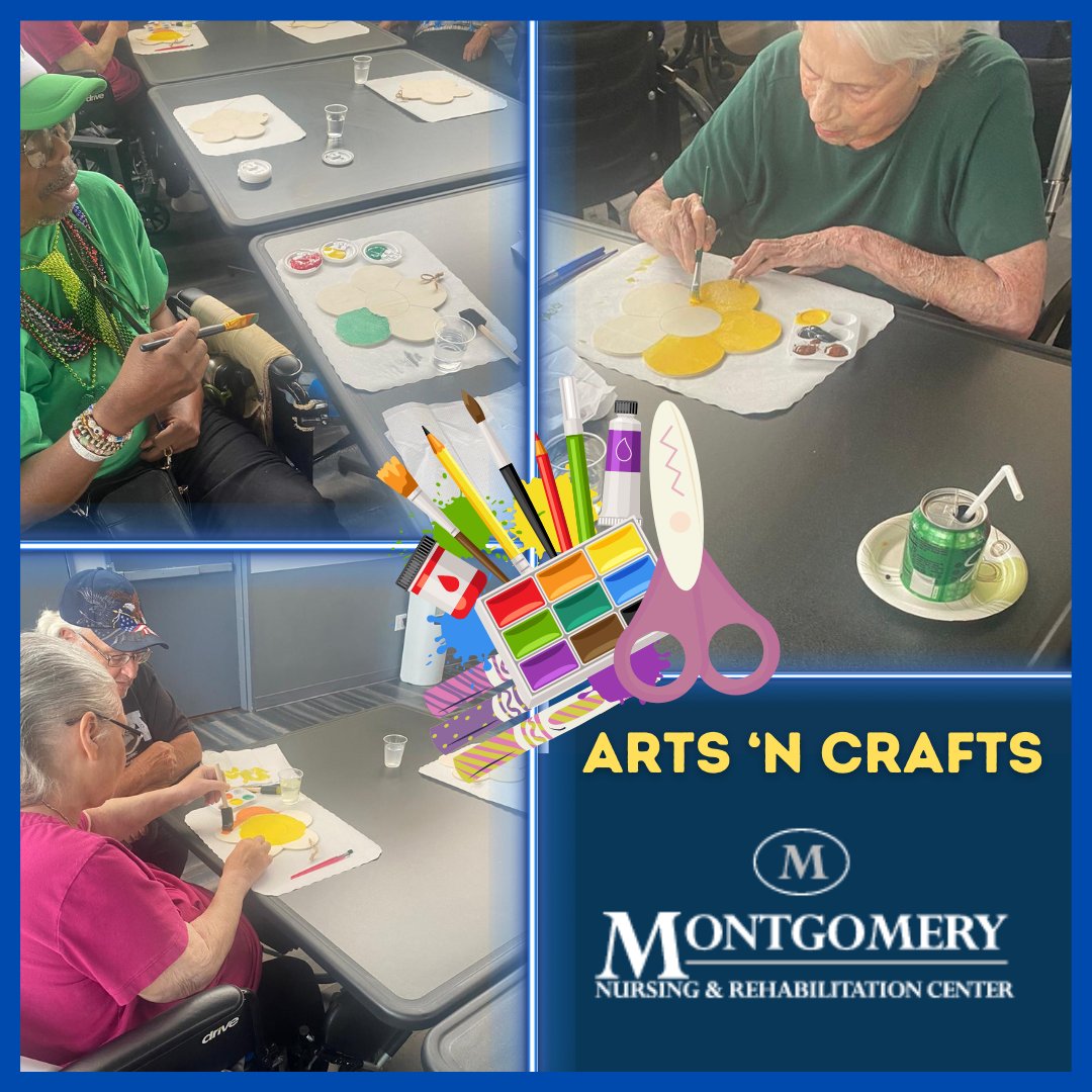 🎨🌟 Crafting our way to creativity and connection at Montgomery! Our incredible residents are embracing the arts and crafts to keep their minds sharp and spirits high. Together, we're painting a brighter, more colorful tomorrow. 🖌️💕 #CraftingWithLove #NurturingCreativity