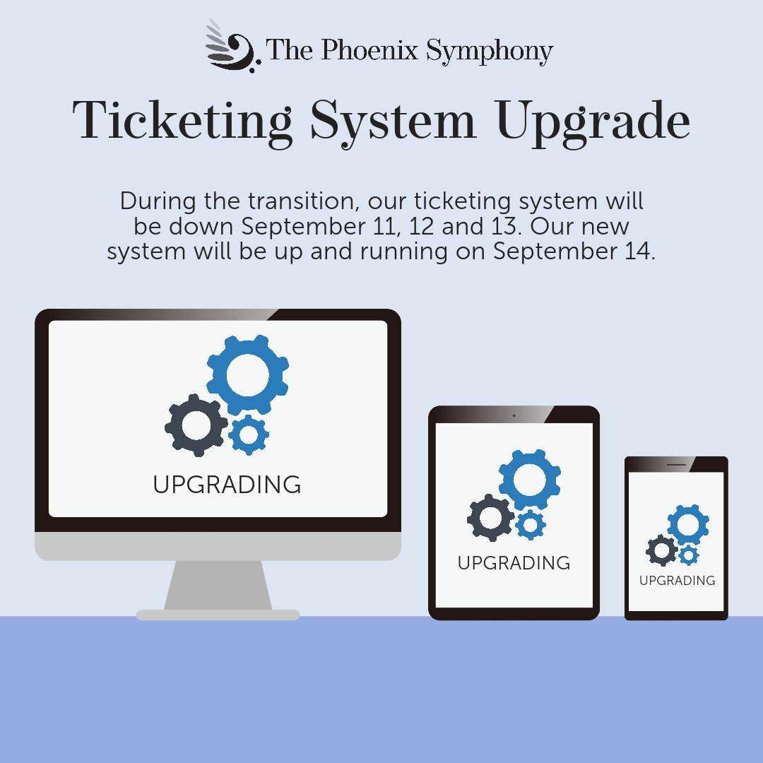 We are excited to announce that we are upgrading to a new, easy-to-use ticketing system🎫🖥️Our ticketing system will be down September 11, 12 and 13 so make sure to act now to secure your seats for the 2023/24 Season! Our new system will be up and running 9/14📅#WebsiteUpgrade