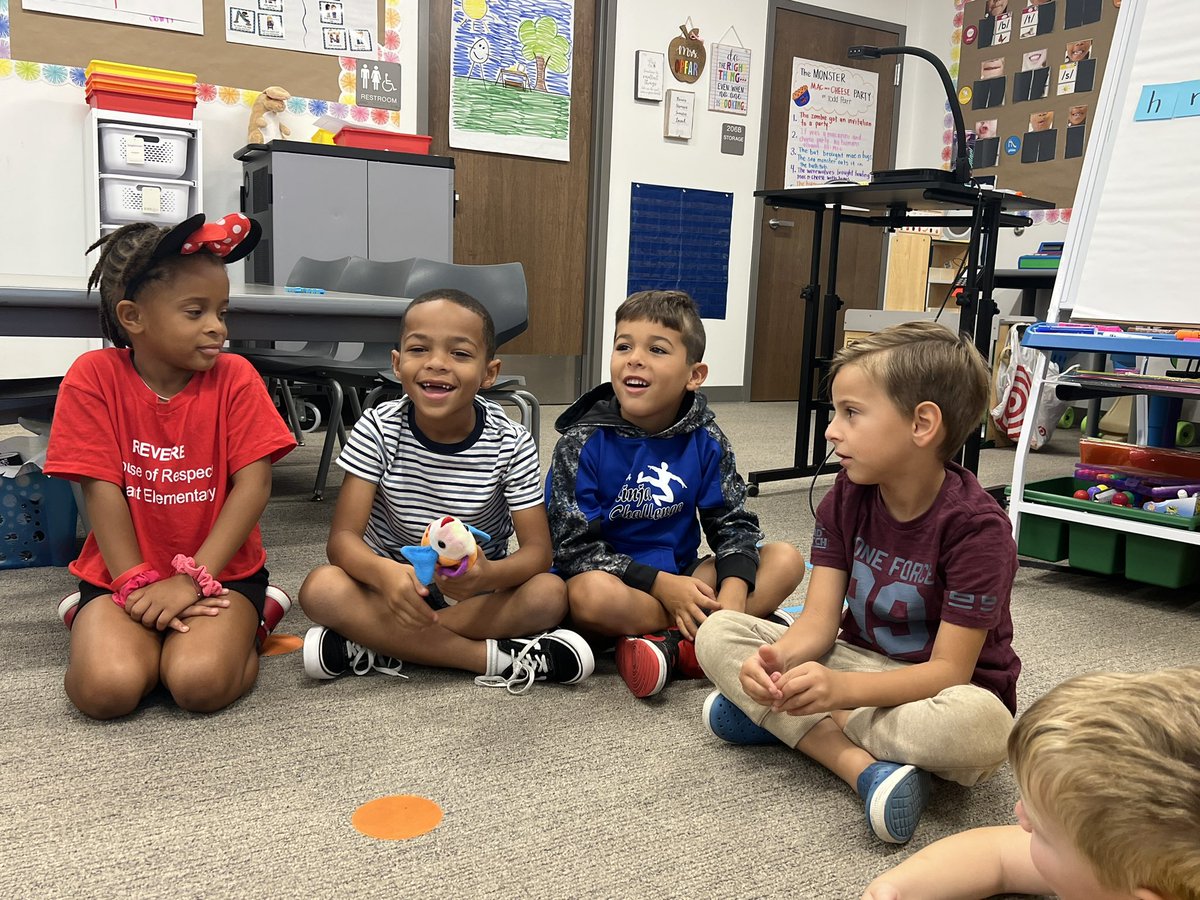 During our Friday morning circle, we build oral language and respect for our classmates as we take turns sharing and listening to each other. If you have the fish, it’s your turn to share! <a href="/PISDBryantElem/">Bryant Elementary School</a> #trailblazersrule #blazeyourowntrail