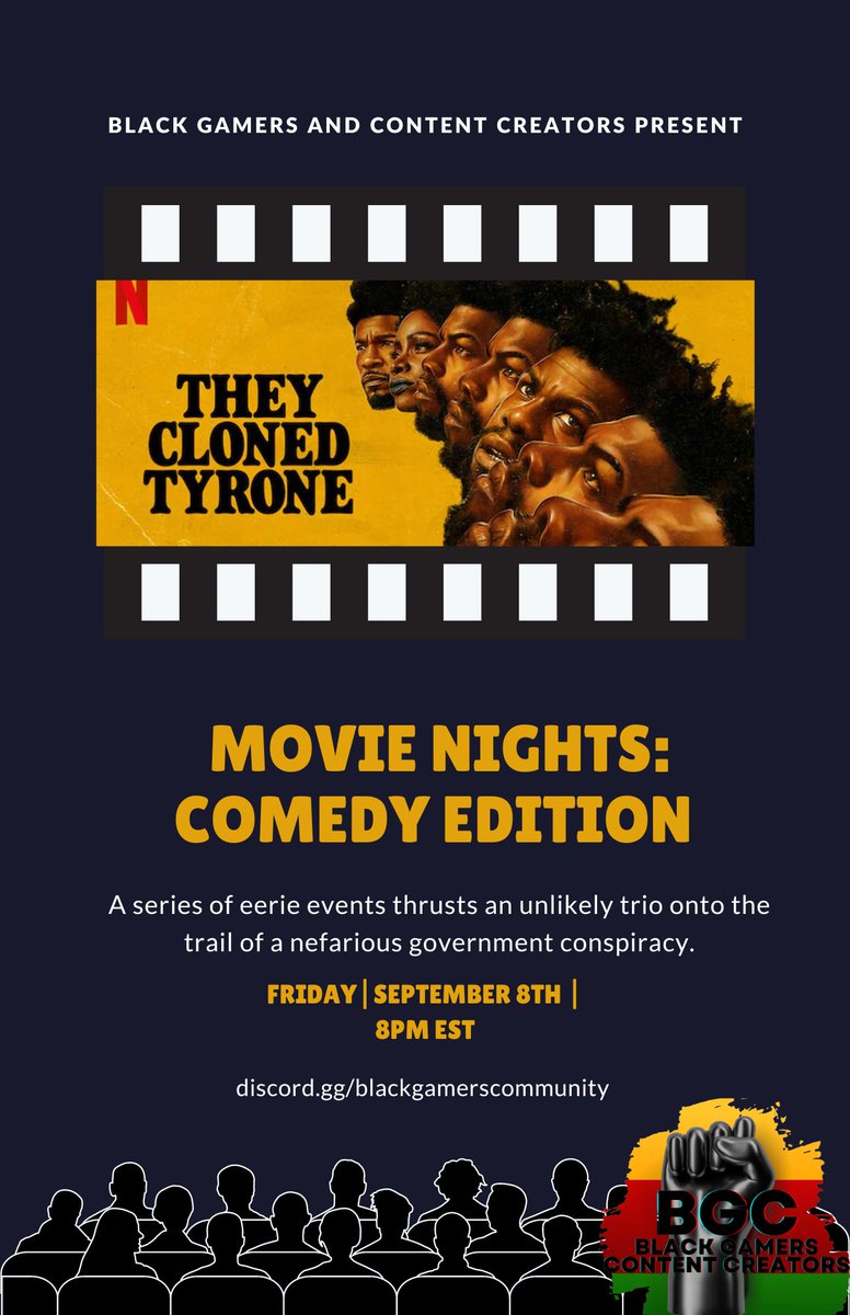 Black Gamers Community (@bg_ccommunity) on Twitter photo Grab your popcorn, <a href="/bg_ccommunity/">Black Gamers Community</a> movie night begins now
discord.gg/blackgamerscom… Grab your popcorn, <a href="/bg_ccommunity/">Black Gamers Community</a> movie night begins now
discord.gg/blackgamerscom…