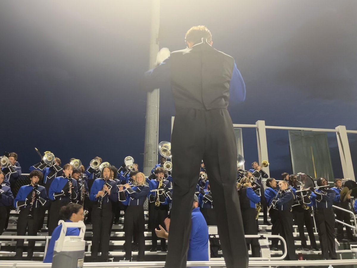 The Blue Coat Regiment celebrates another touchdown by the Sharks! Happy Football Friday!!