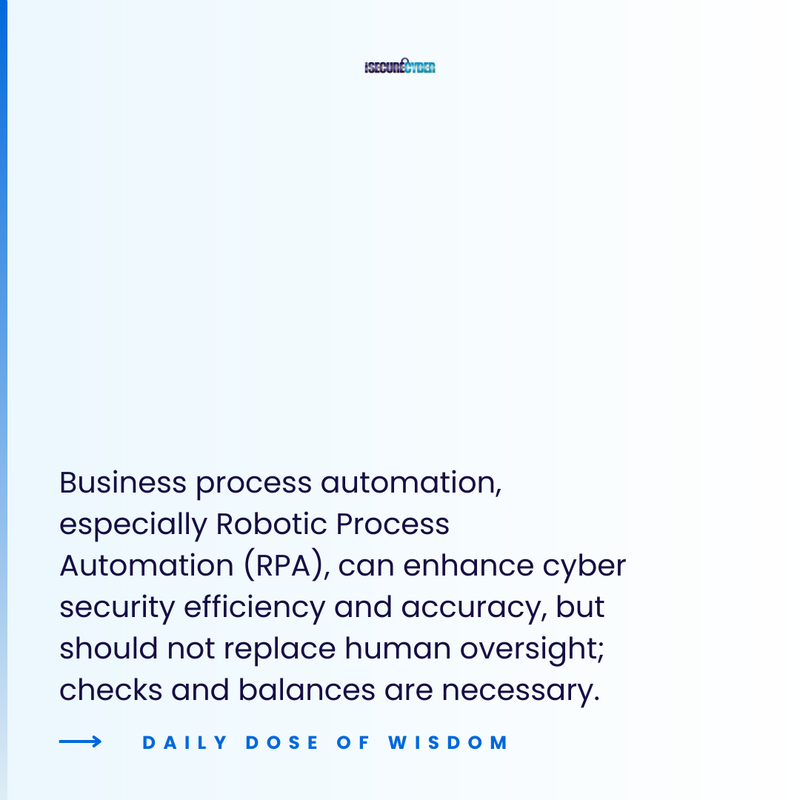 Embrace the power of Robotic Process Automation (RPA) in your business! 💪

But remember, while RPA enhances security, it doesn't replace human oversight. 🧑‍💻

#CyberSecurity #Automation #RPA #BusinessTips #DigitalSecurity #TechInBusiness #DataProtection #Innovation