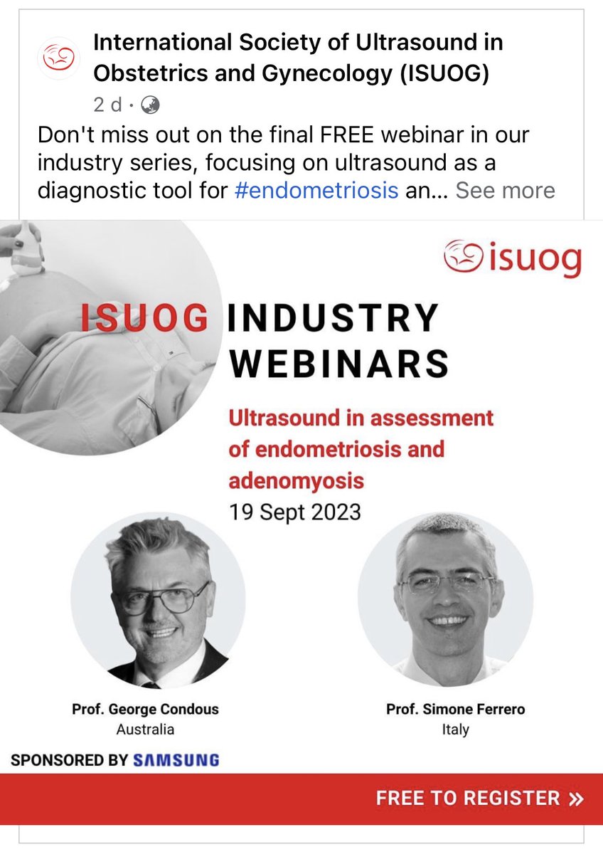 Professor George Condous (@georgecondous) on Twitter photo Can’t wait to Co-Chair this @isuog <a href="/SamsungUS/">Samsung US</a> upcoming #endometriosis #ultrasound meeting with <a href="/drferrero/">Simone Ferrero</a> Can’t wait to Co-Chair this @isuog <a href="/SamsungUS/">Samsung US</a> upcoming #endometriosis #ultrasound meeting with <a href="/drferrero/">Simone Ferrero</a>