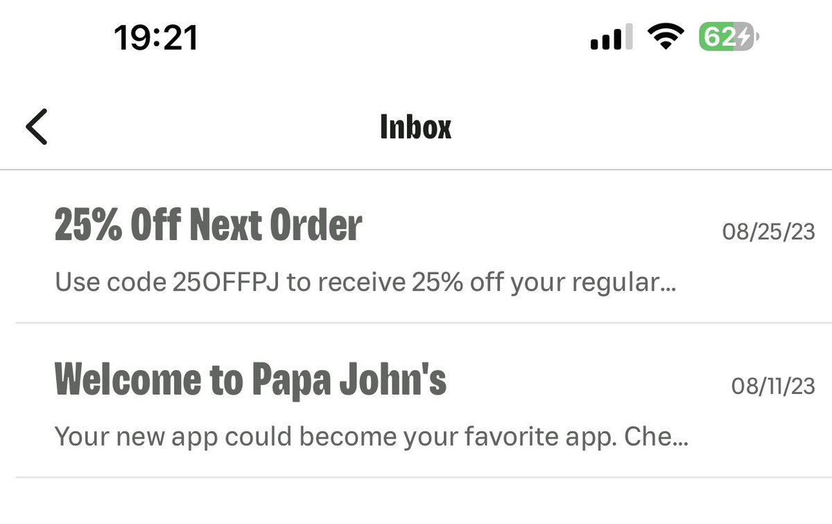 rwfleming1s's tweet photo. @PapaJohns thanks for my expired promo code lol https://t.co/Eg94VWOVQS
