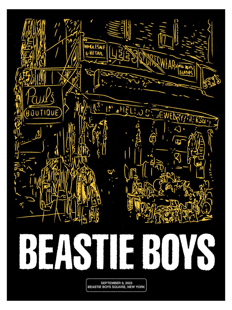 Tomorrow! 
#BeastieBoys Square Unveiling Celebration!  Saturday, September 9th 
12P-2P 
Corner of Ludlow &amp; Rivington Streets
Lower East Side NYC   

Can't be in NYC? Watch the ceremony on <a href="/YouTube/">YouTube</a>: BeastieBoys.lnk.to/BBSquare