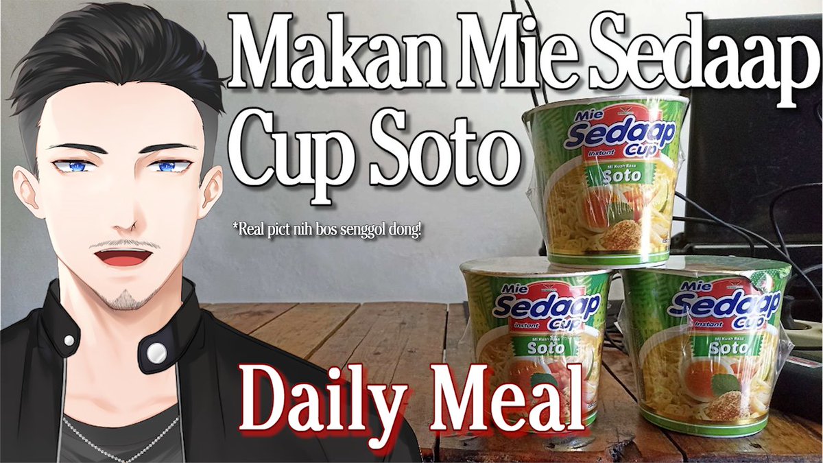 johnbelleric's tweet photo. 【 DAILY MEAL 】 Makan Mie Sedaap Cup Soto~ [ Handcam ] 

Date : Sabtu, 9 September 2023
Time : 16.00 WIB (GMT+7)
Link  : https://t.co/L8B2ZqMkFi

Ayo mampir!

#johnbelleric #johnbellive #VTuber #VTuberLive #VTuberID #VTuberIndonesia #VTuberSupport #VTuberUprising https://t.co/mUHHEUYZoj