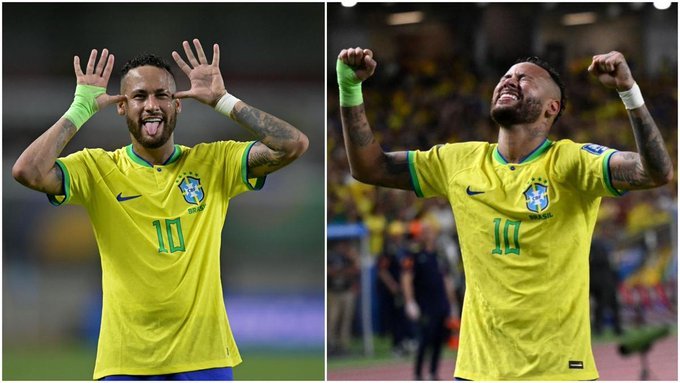 Neymar made history for Brazil by surpassing Pele's record as the all-time record goal scorer

Neymar 79 ⚽ Goals for #Brazil