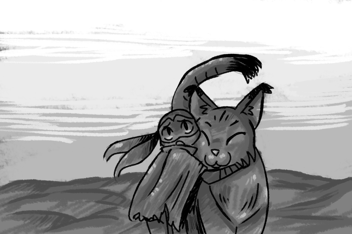 Desert cat! If it's obvious I'm not good at drawing actual animals lmao.

Klunk and ICK adjacent. A pet for Mikey to ride!

I don't know what to call them. I feel like Klunk is a little much.