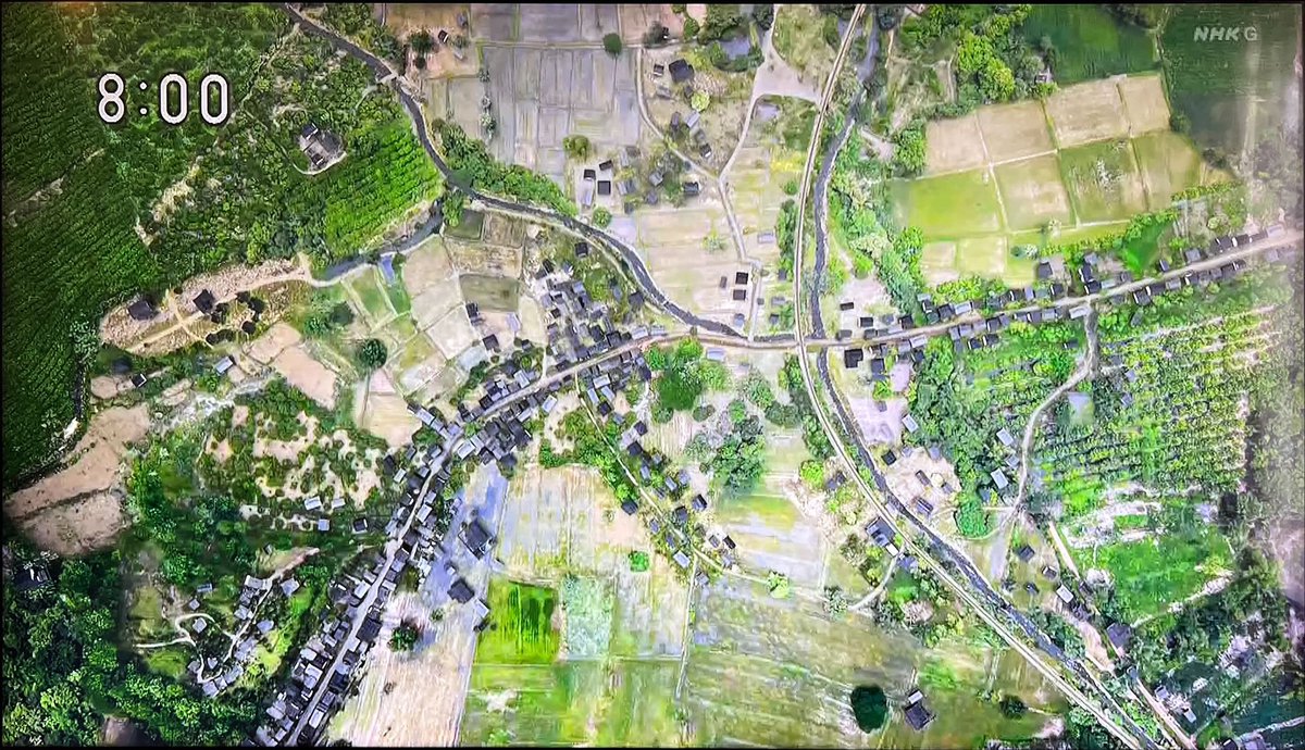 #らんまん　の明治時代の渋谷のCG地図たまらない。ずーっと見てられる