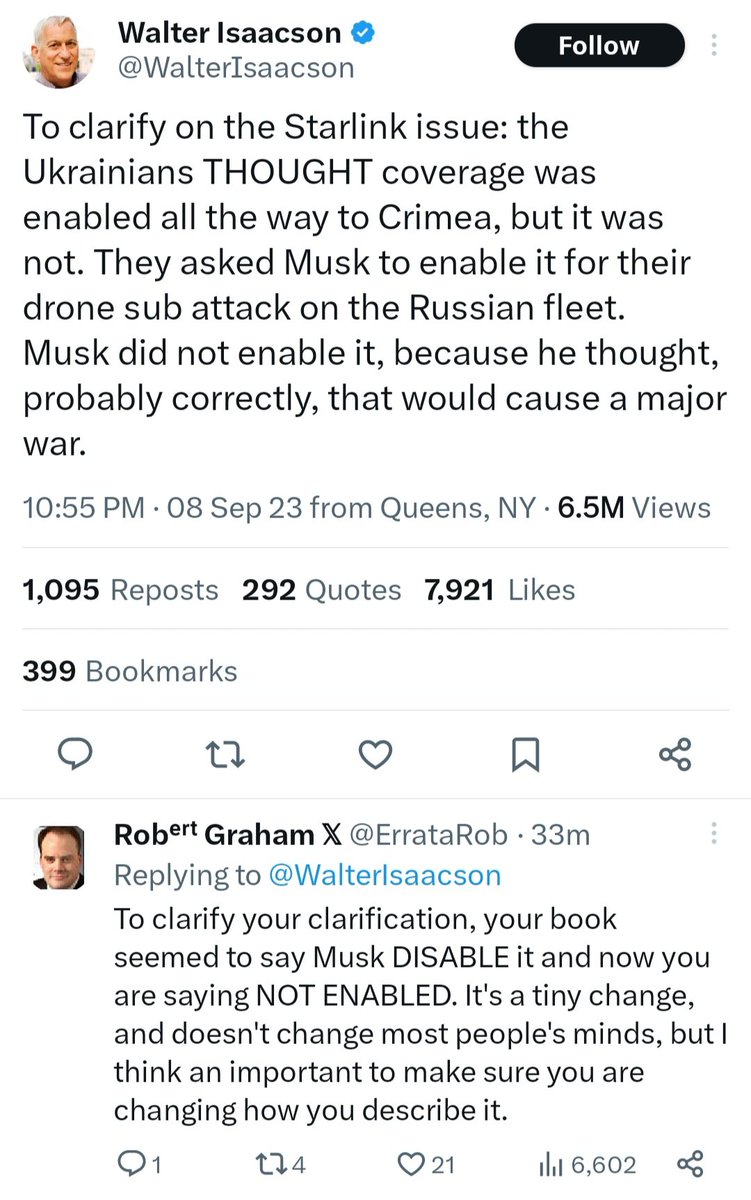 BREAKING: The Plot Thickens on Question of Whether Elon Musk Aided Russian War Criminals After Conversation with Putin; His Friendly Biographer Now Appears to Be Amending What He Wrote in His Book and Picking Up Elongelical Propaganda About Musk; Congressional Inquiry Needed ASAP