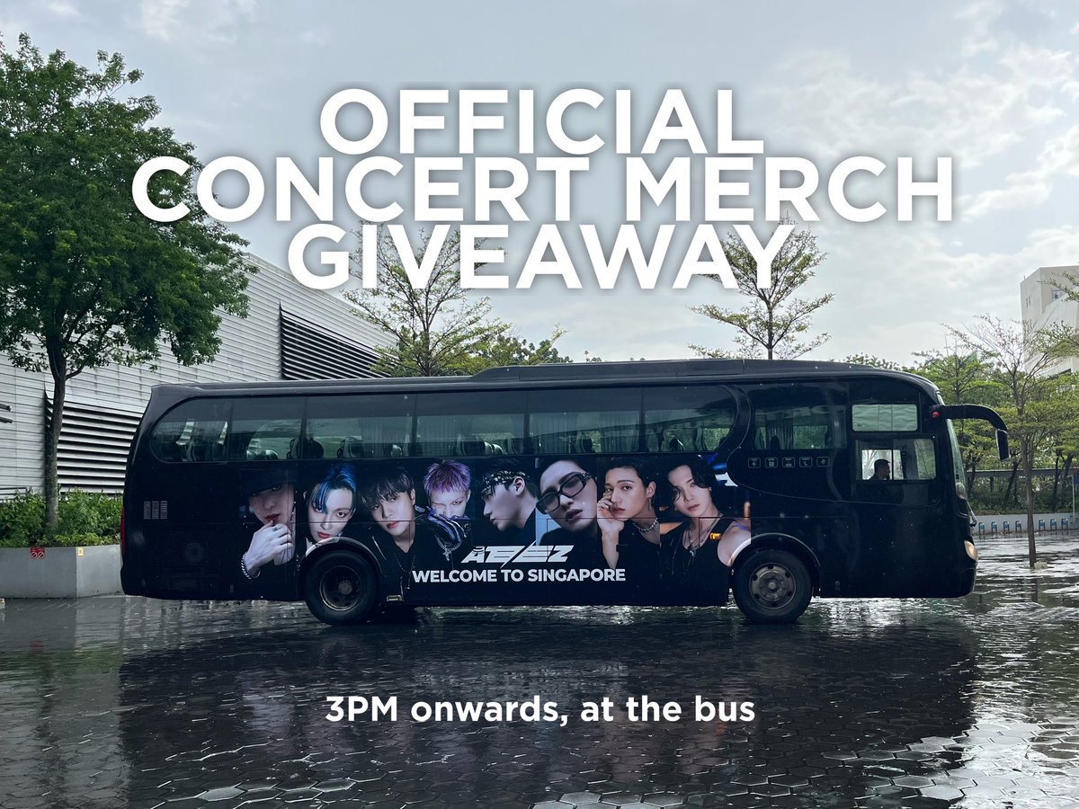 ‼️ ATEEZ Southeast Asia (IMPROMPTU) Official Merch Giveaway ‼️ SEATINYs! We’re giving away a variety of #TheFellowship official merchandise this afternoon @ 3 pm onwards at the Bus! Come meet us and stand a chance to win them! #ATEEZWantedInSEA #Break_The_Wall_SG